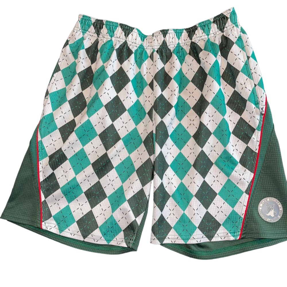 Flow Society LaCrosse Shorts Men’s Size Small Green White Athletic Shorts Sports